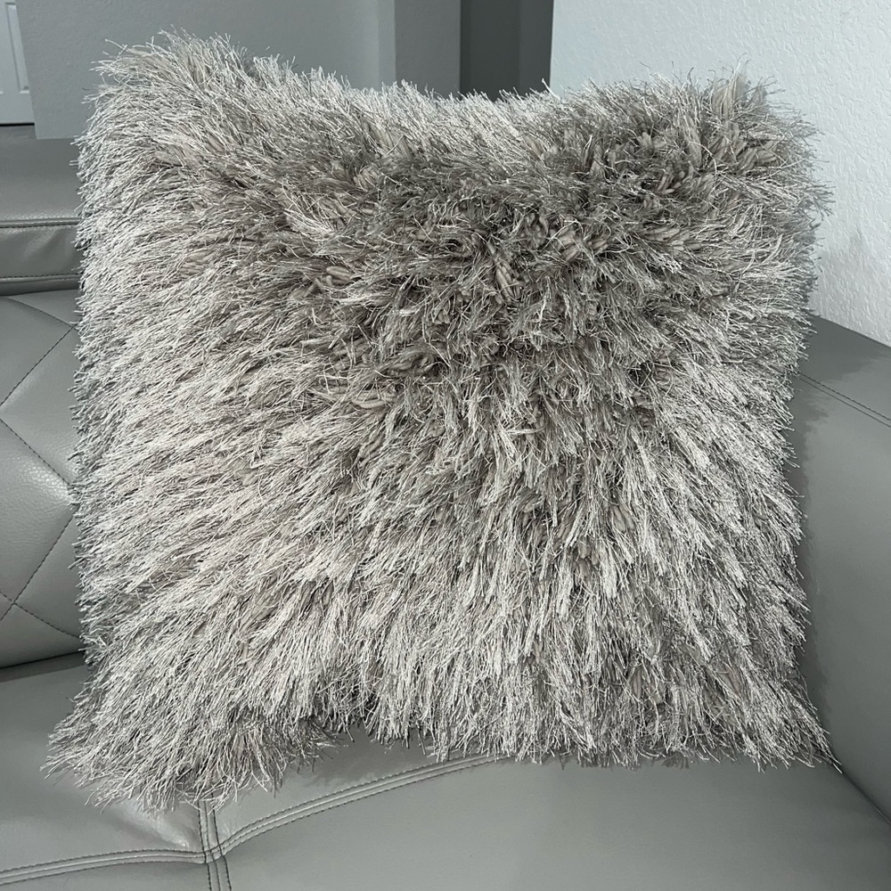 Z gallerie pillow- fur Gray